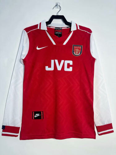 Long Sleeve Retro Jersey 1996-1998 Arsenal Home Soccer Jersey Vintage Football Shirt