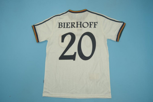Retro Jersey 1996 Germany BIERHOFF 20 Home Soccer Jersey Vintage Football Shirt