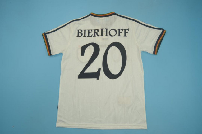 Retro Jersey 1996 Germany BIERHOFF 20 Home Soccer Jersey Vintage Football Shirt