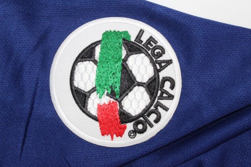 with Serie A Patch Retro Jersey 1998-1999 Inter Milan BERGOMI 2 Third Away Dark Blue Soccer Jersey