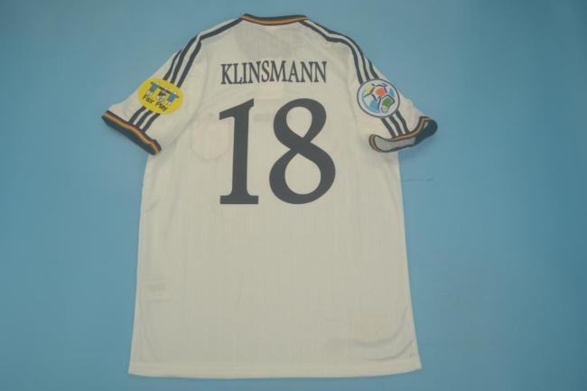 with Patch Retro Jersey Germany 1996 KLINSMANN 18 Home White Vintage Soccer Jersey