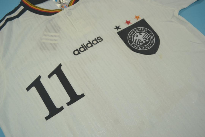 Retro Jersey 1996 Germany KUNTZ 11 Home Soccer Jersey Vintage Football Shirt