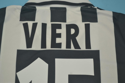 Retro Jersey 1996-1997 Juventus VIERI 15 Home Soccer Jersey Vintage Football Shirt