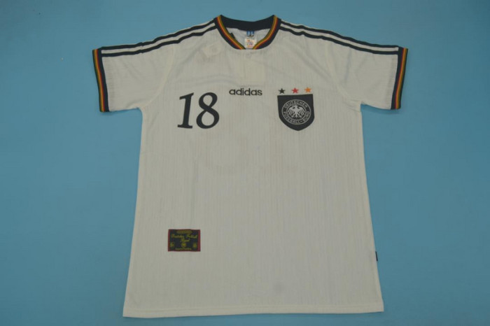 Retro Jersey 1996 Germany KLINSMANN 18 Home Soccer Jersey Vintage Football Shirt