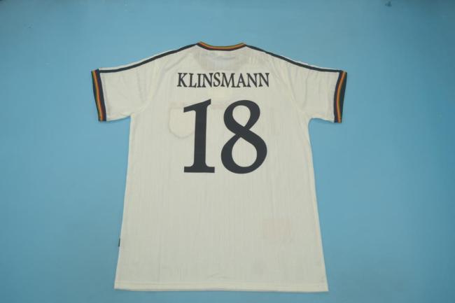Retro Jersey 1996 Germany KLINSMANN 18 Home Soccer Jersey Vintage Football Shirt
