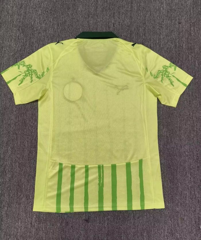 Fan Version 2025-2026 Palmeiras Away Yellow Soccer Jersey Football Shirt