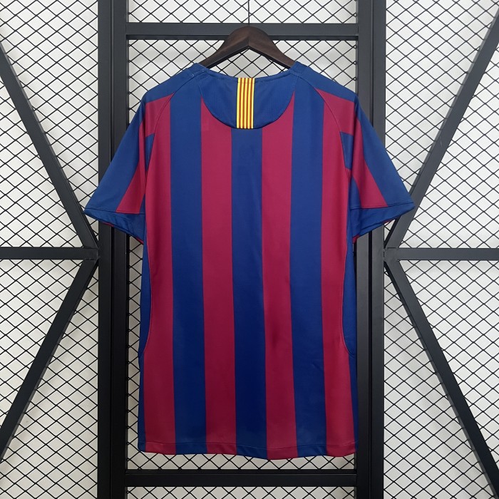 Retro Jersey 2005-2006 Barcelona Home Blue/Red Soccer Jersey Vintage Football Shirt