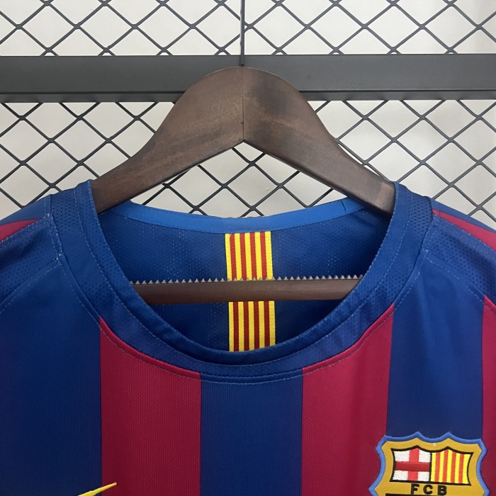 Retro Jersey 2005-2006 Barcelona Home Blue/Red Soccer Jersey Vintage Football Shirt