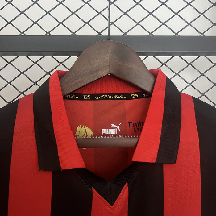 Fan Version 2024-2025 AC Milan 125th Anniversary Soccer Jersey AC Football Shirt
