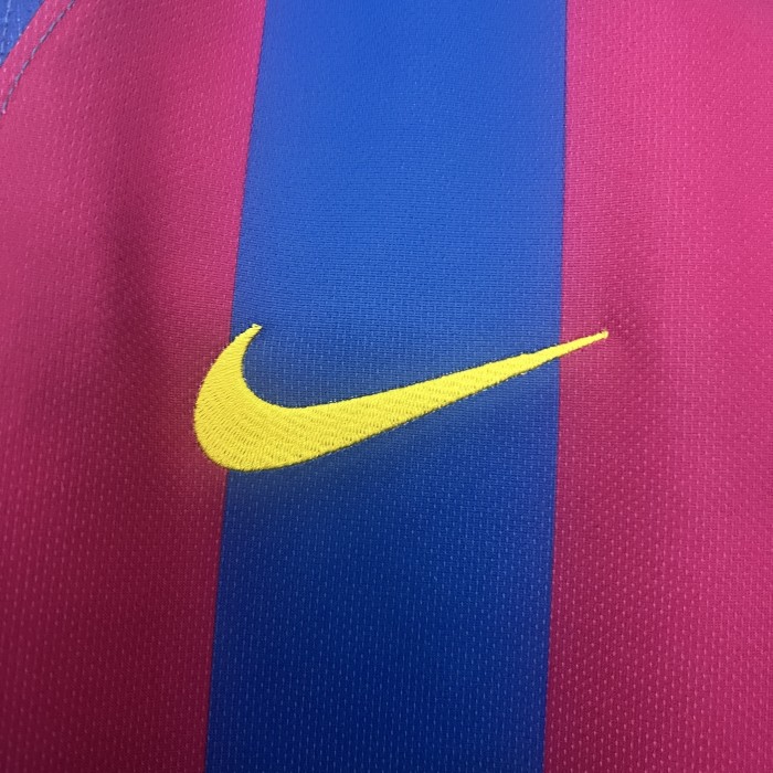 Retro Jersey 2005-2006 Barcelona Home Blue/Red Soccer Jersey Vintage Football Shirt
