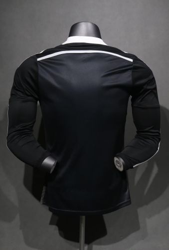 Player Version Retro Jersey Long Sleeve 2014-2015 Real Madrid Third Away Black Soccer Jersey Vintage Football Shirt