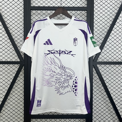 Fan Version 2024-2025 Granada White/Purple Special Edition Soccer Jersey Football Shirt