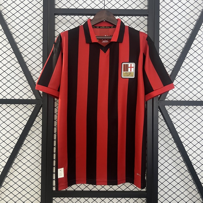 Fan Version 2024-2025 AC Milan 125th Anniversary Soccer Jersey AC Football Shirt