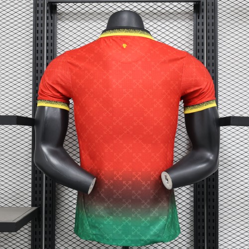 Player Version 2024-2025 AC Milan Fourth Away Red/Green Soccer Jersey AC Football Shirt
