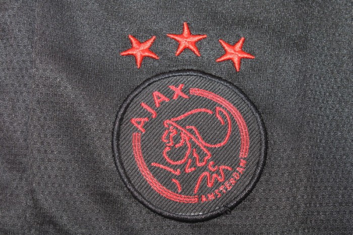 Retro Uniform Youth Uniform Kids Kit 2021-2022 Ajax Away Black Soccer Jersey Shorts