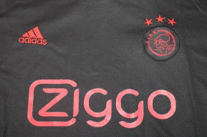 Retro Uniform Youth Uniform Kids Kit 2021-2022 Ajax Away Black Soccer Jersey Shorts