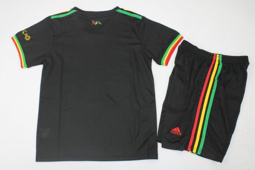 Retro Uniform Youth Uniform Kids Kit 2021-2022 Ajax Away Black Soccer Jersey Shorts