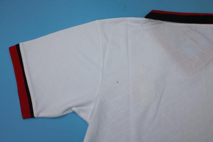 without Sponor Logo Retro Jersey 1994 AC Milan UCL Final White Soccer Jersey Vintage Football Shirt