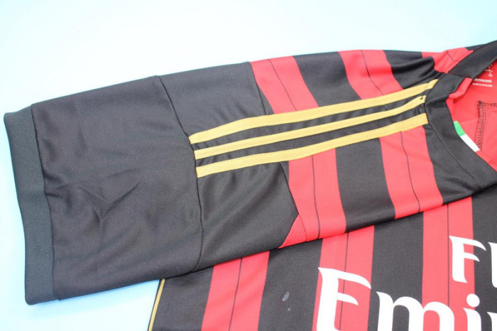with UCL Patch Retro Jersey 2013-2014 AC Milan Home Soccer Jersey Vintage Football Shirt
