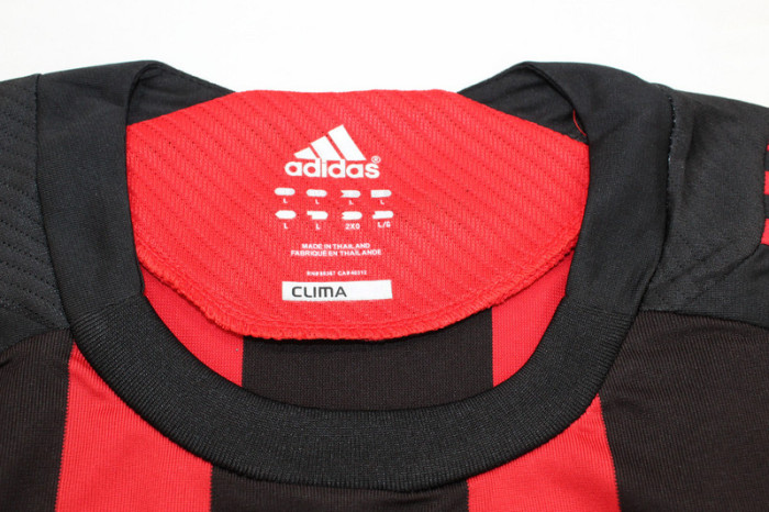 with Front+Serie A+Trophy 7 Patch Retro Jersey 2008-2009 AC Milan Home Soccer Jersey Vintage Football Shirt