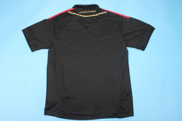 with Scudetto+UCL Patch Retro Jersey 2011-2012 AC Milan Third Away Black Soccer Jersey
