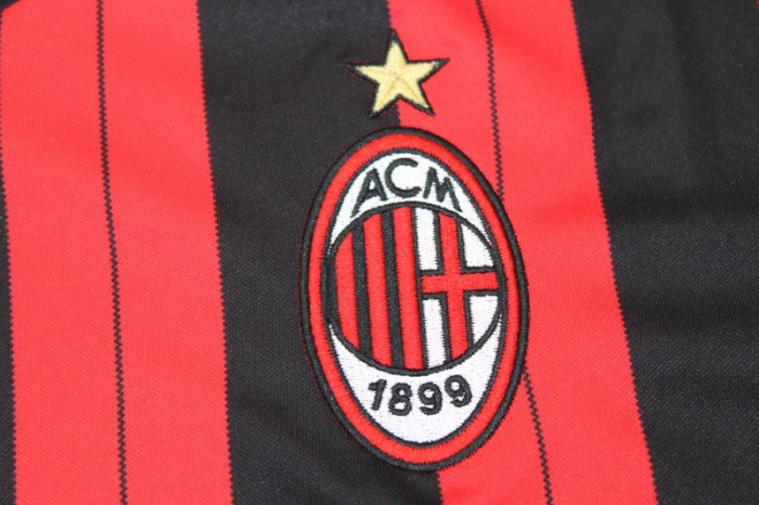with UCL Patch Retro Jersey 2013-2014 AC Milan Home Soccer Jersey Vintage Football Shirt