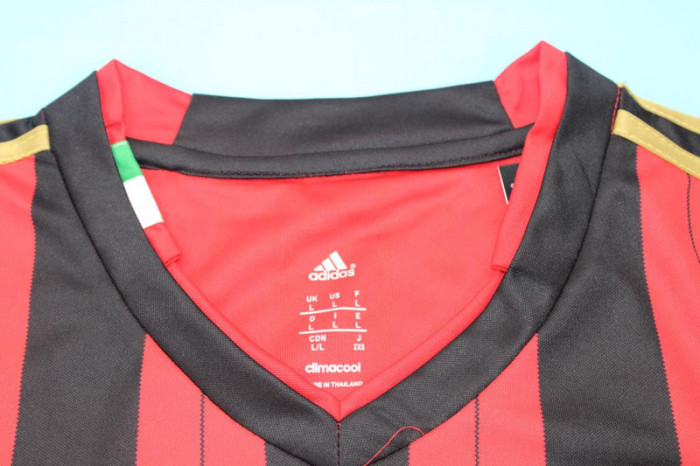 with UCL Patch Retro Jersey 2013-2014 AC Milan Home Soccer Jersey Vintage Football Shirt