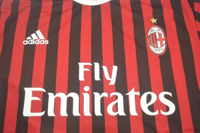 with Scudetto+Serie A Patch Retro Jersey 2011-2012 Ac Milan Home Soccer Jersey Vintage Football Shirt