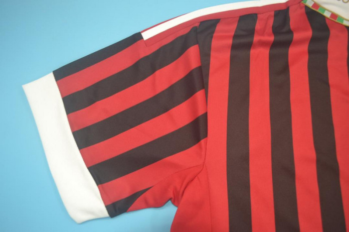with Scudetto+Serie A Patch Retro Jersey 2011-2012 Ac Milan Home Soccer Jersey Vintage Football Shirt