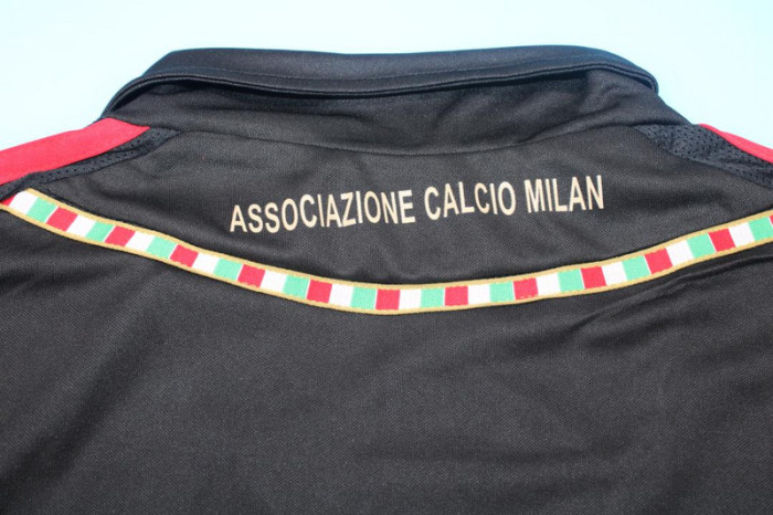 with Scudetto+UCL Patch Retro Jersey 2011-2012 AC Milan Third Away Black Soccer Jersey