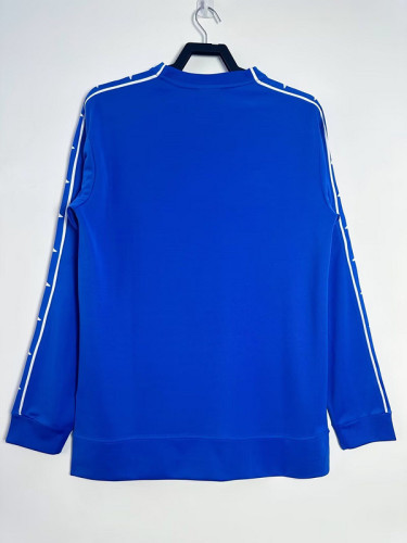 Long Sleeve Retro Jersey 1999-2000 Juventus Away Blue Soccer Jersey Vintage Football Shirt