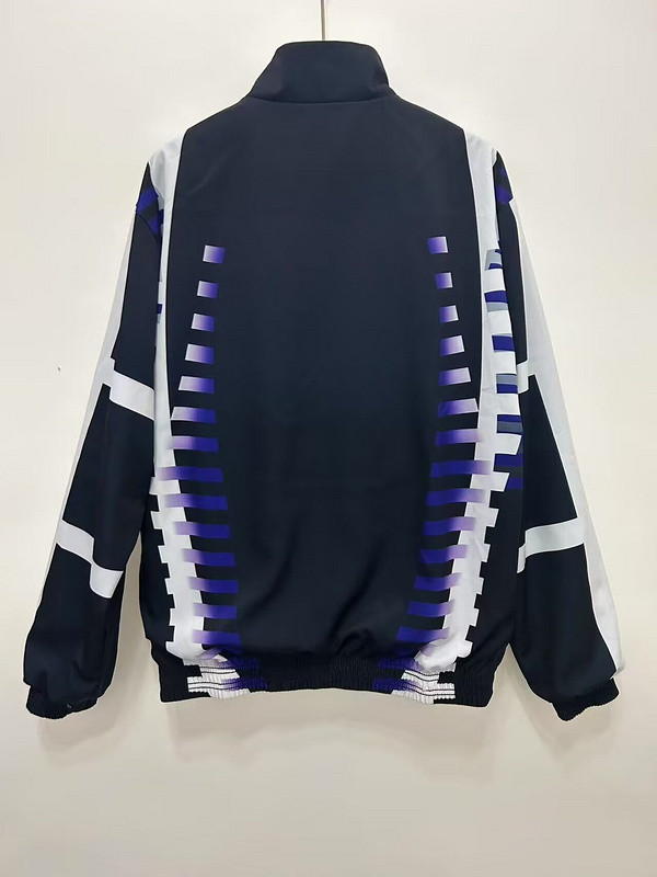 Retro 1997-1998 Real Madrid Trench Coat Soccer Reversible Windbreaker Jacket
