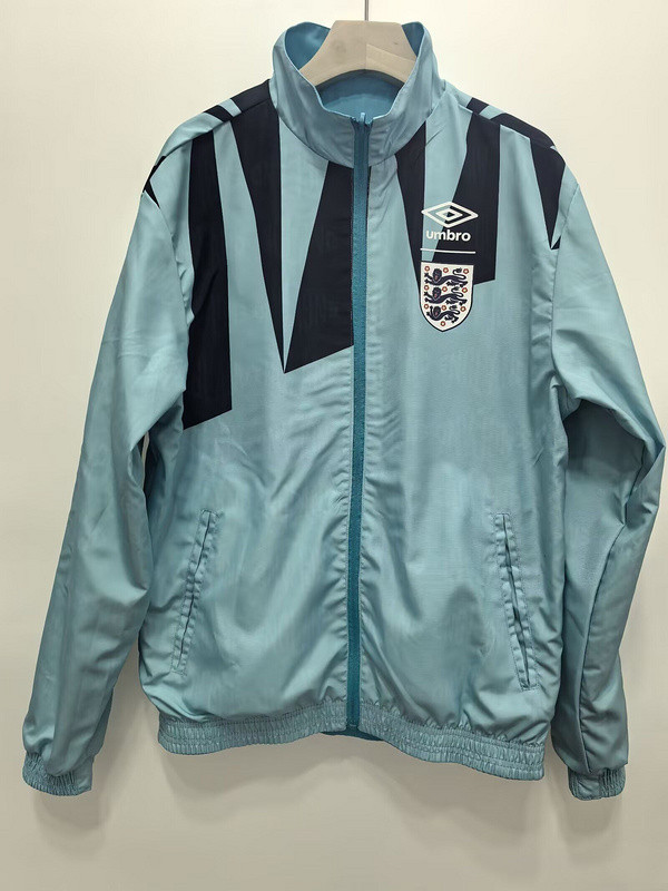 England Green Trench Coat Soccer Reversible Windbreaker Jacket