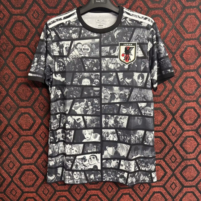 Fan Version Japan 2024 Black Comic Soccer Jersey Football Shirt