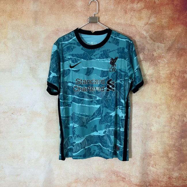 Retro Jersey 2020-2021 Liverpool Away Green Soccer Jersey Vintage Football Shirt