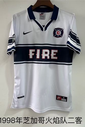 Retro Jersey 1998 Chicago Fire Third Away White Soccer Jersey Vintage Football Shirt