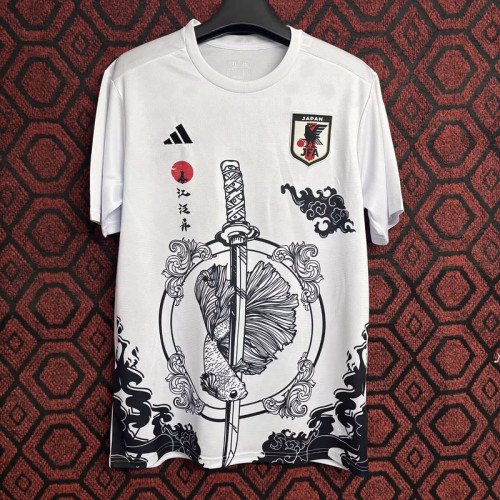 Fan Version Japan 2024 White Comic Soccer Jersey Football Shirt