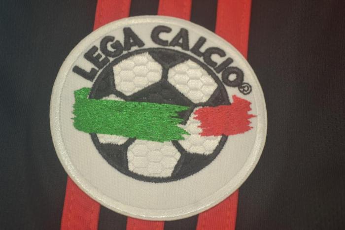 with Coppa Italia+Serie A Patch Retro Jersey 2003-2004 Ac Milan Home Soccer Jersey Vintage Football Shirt