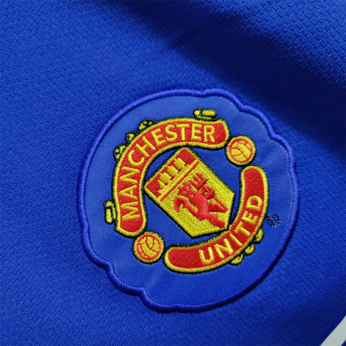 Retro Jersey 2008-2009 Manchester United Away Blue Soccer Jersey Vintage Football Shirt