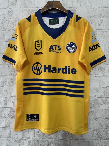 with Collar 2025 Parramatta Eels Home Rugby Jersey