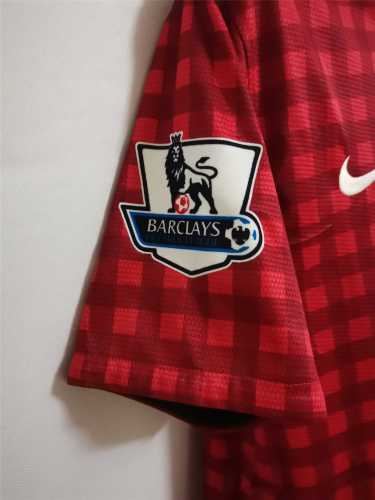 with EPL Patch Retro Jersey 2012-2013 Manchester United Home Soccer Jersey Vintage Football Shirt