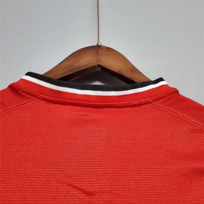 with EPL Patch Retro Jersey 2000-2002 Manchester United Home Soccer Jersey Vintage Football Shirt