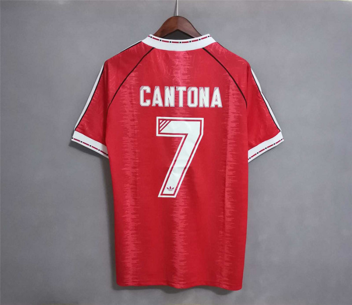 Retro Jersey 1991-1992 Manchester United CANTONA 7 Home Soccer Jersey Vintage Football Shirt