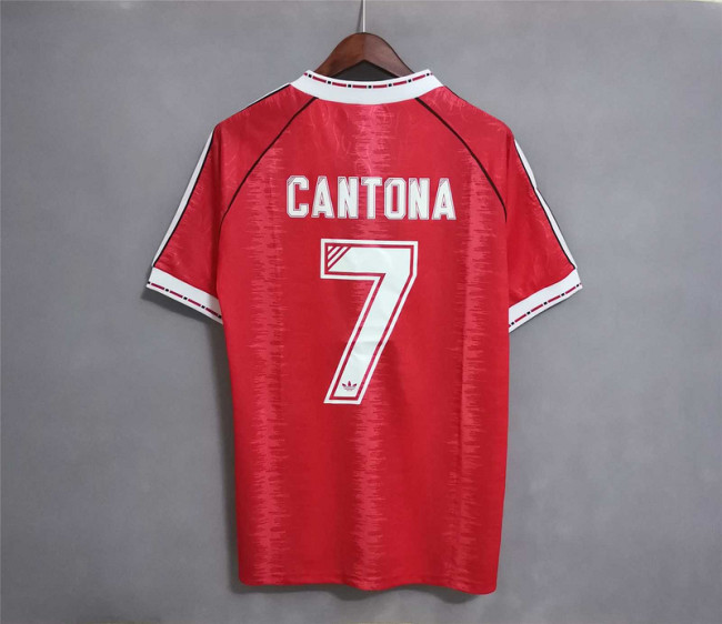 Retro Jersey 1991-1992 Manchester United CANTONA 7 Home Soccer Jersey Vintage Football Shirt