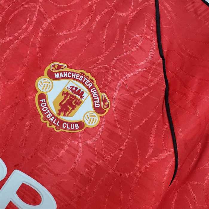 Retro Jersey 1991-1992 Manchester United Home Soccer Jersey Vintage Football Shirt