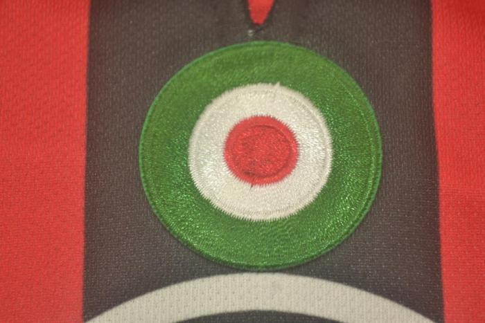 with Coppa Italia+Serie A Patch Retro Jersey 2003-2004 Ac Milan Home Soccer Jersey Vintage Football Shirt