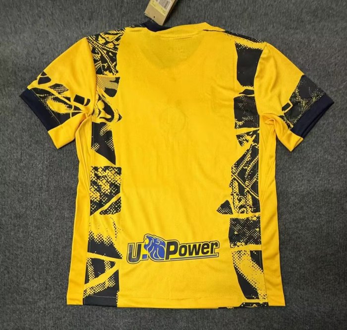 with Sponor Logo+Scudetto Patch Fan Version 2024-2025 Inter Milan Third Away Yellow Soccer Jersey Football Shirt