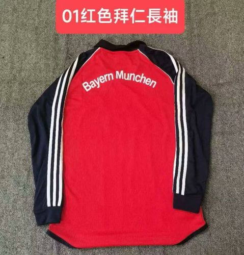 Long Sleeve Retro Jersey 2000-2001 Bayern Munich Home Soccer Jersey Vintage Football Shirt