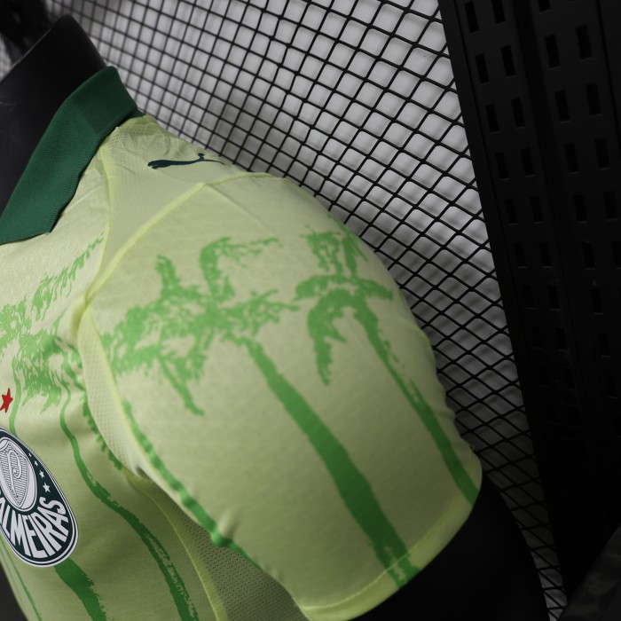 Player Version 2025-2026 Palmeiras Away Yellow Soccer Jersey Football Shirt