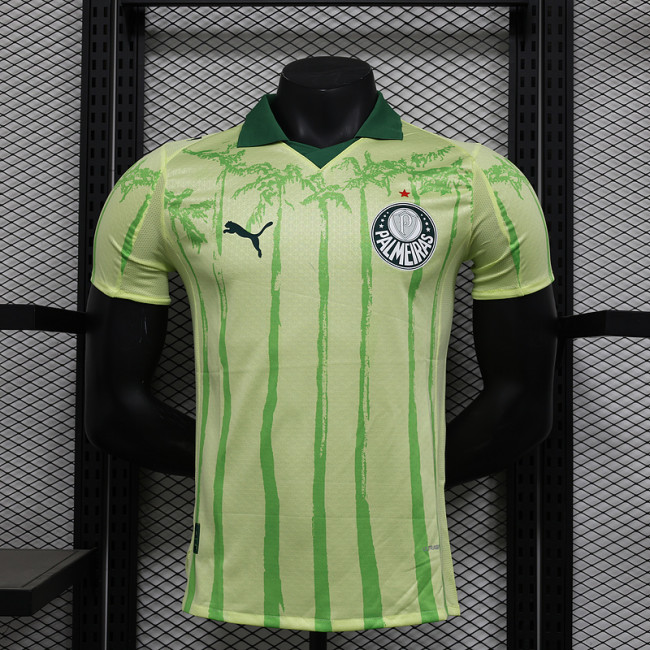 Player Version 2025-2026 Palmeiras Away Yellow Soccer Jersey Football Shirt